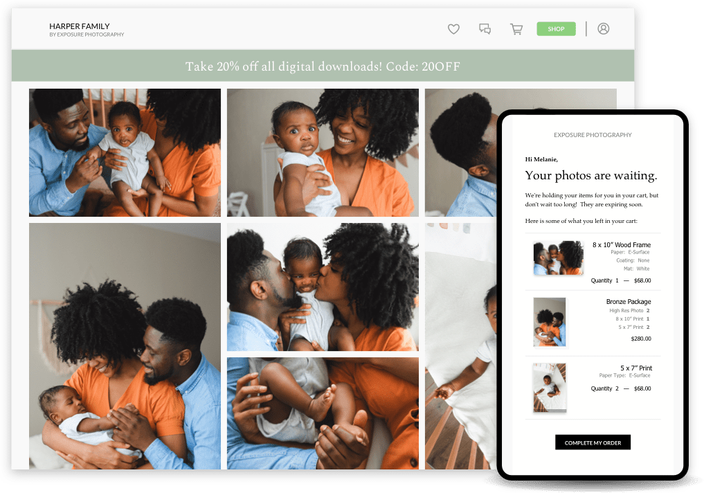 selling family photos on website