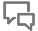 Grayscale conversation bubbles